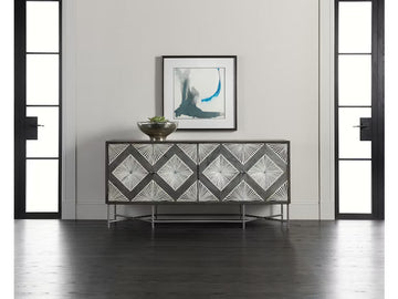 Jodha Black Moroccan Sideboard In Bone Inlay
