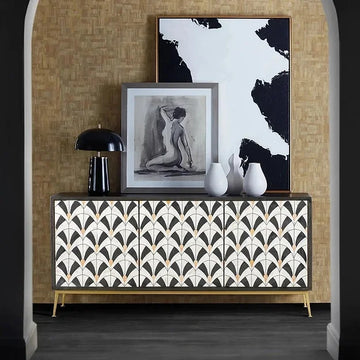 Jodha Renee Three Door Sideboard In Bone Inlay Finish