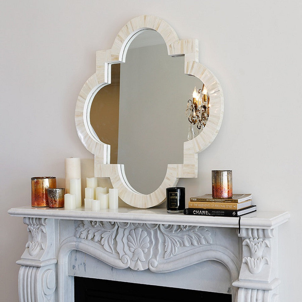 Antique Quatrefoil Wall Mirror