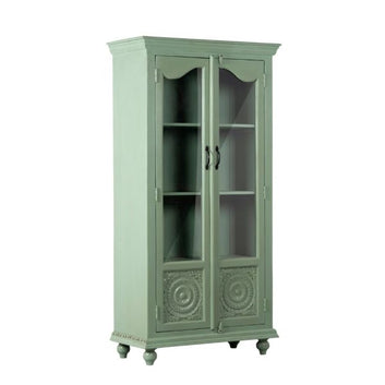 Jodha Elara Wooden Carved Display Cabinet
