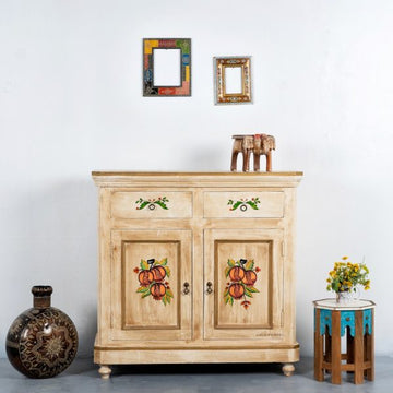 Jodha Filke Wooden Handpainted Cabinet