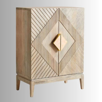 Jodha Zara Designer Two Door Wooden Cabinet