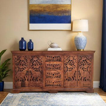 Jodha Seraphina Carved Four Door Sideboard