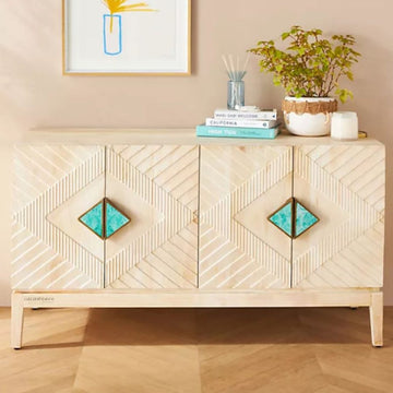 Jodha Eisth Wooden Modern Four Door Cabinet