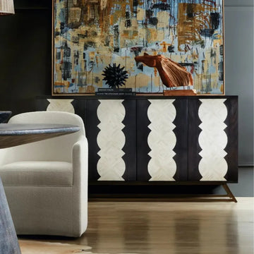 Jodha Moroccan 4 Door Sideboard In Bone Inlay Finish