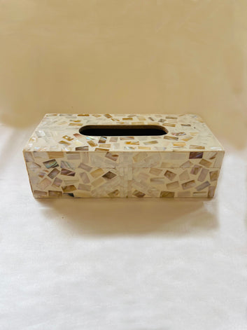 Jodha Imperial Grace Tissue Box  in Mother of pearl