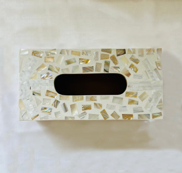 Jodha Imperial Grace Tissue Box  in Mother of pearl