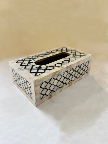 Jodha Grace Tissue Box in Mother of pearl
