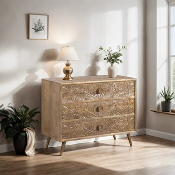 Jodha Fulera Wooden Carved Cabinet