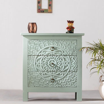 Jodha Seraphina Wooden Carved Cabinet