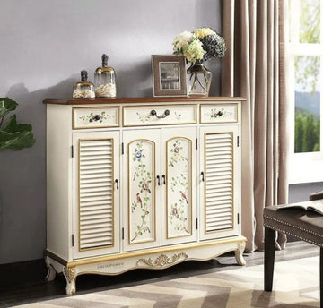 Jodha Femia Wooden Hand painted Shoe Cabinet