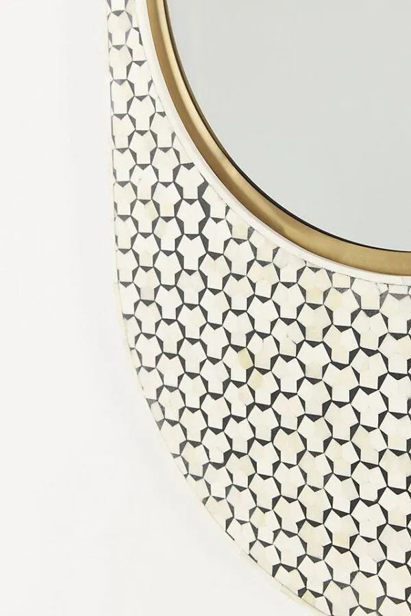 Rose Gold Round Mirror - Jodha Furniture