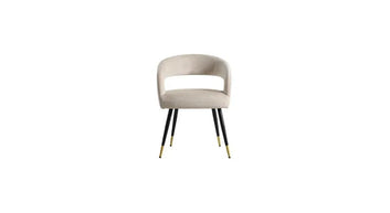 Beige Boucle Bentlee Dining Chair - Jodha Furniture