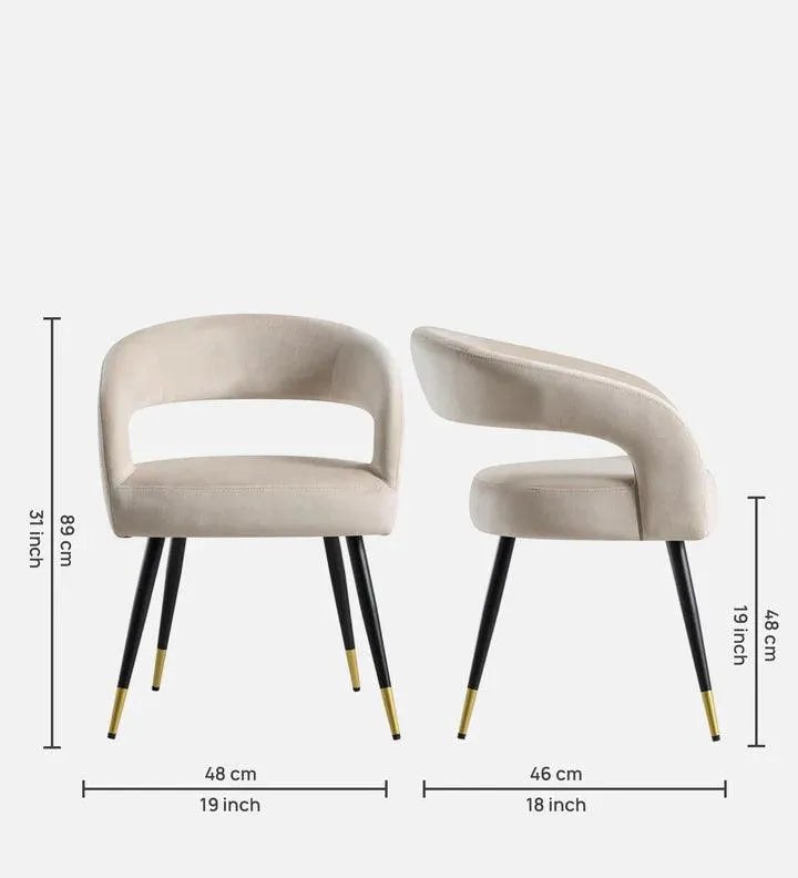 Beige Boucle Bentlee Dining Chair - Jodha Furniture