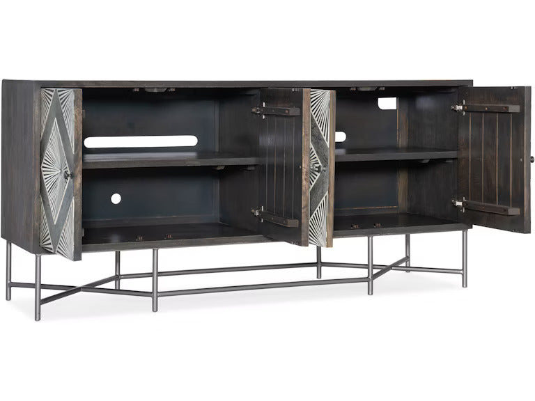 Black Moroccan Bone Inlay Sideboard - Jodha Furniture