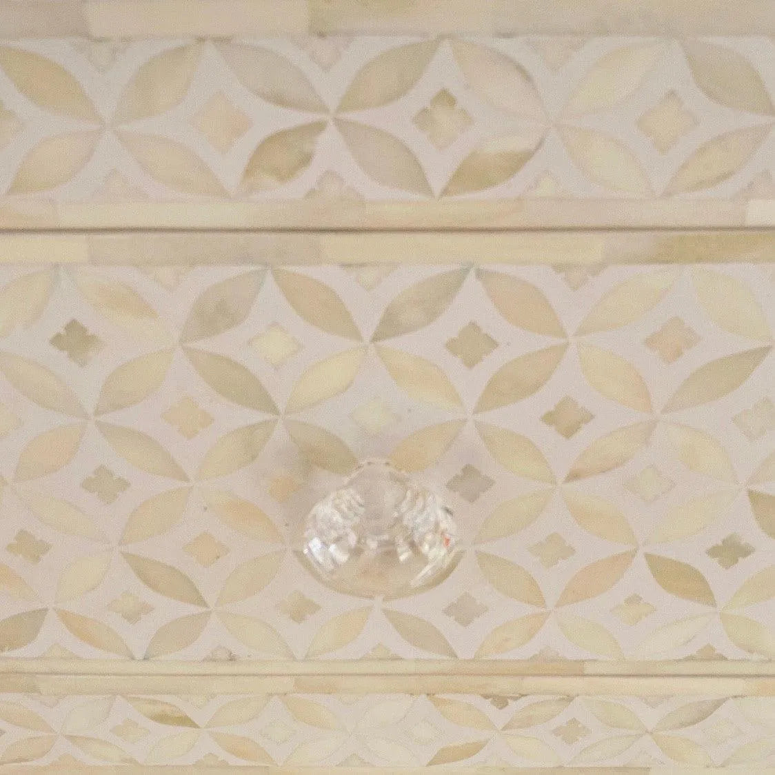 Bone Inlay Console in Celtic White - Jodha Furniture