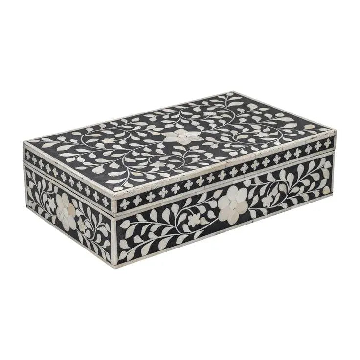 Bone Inlay Floral Box - Jodha Furniture