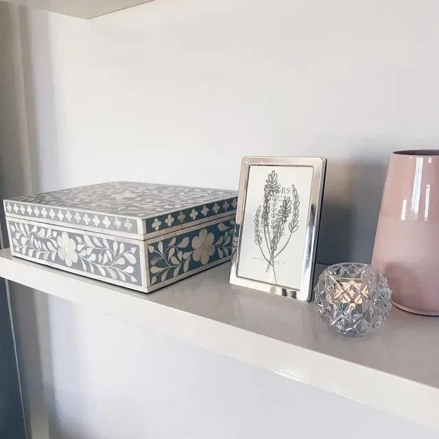 Bone Inlay Floral Box - Jodha Furniture