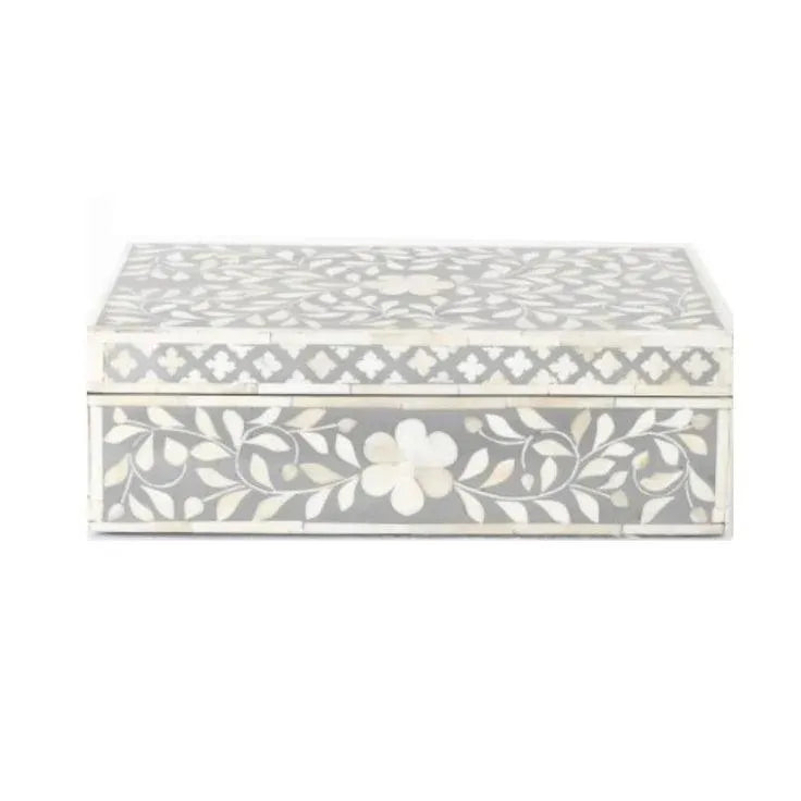 Bone Inlay Floral Box - Jodha Furniture
