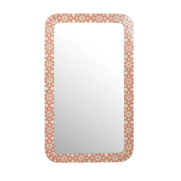 Bone Inlay Mirror : Zelliges : Peach - Jodha Furniture