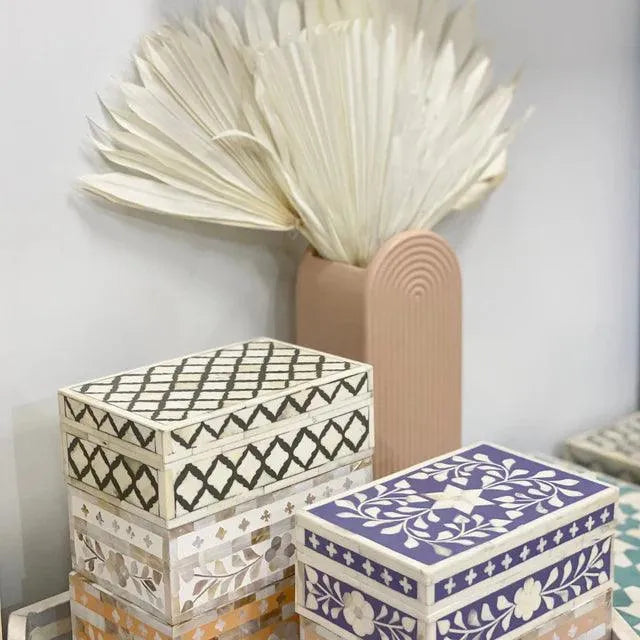 Bone Inlay Moroccan Small Gift Box - Jodha Furniture