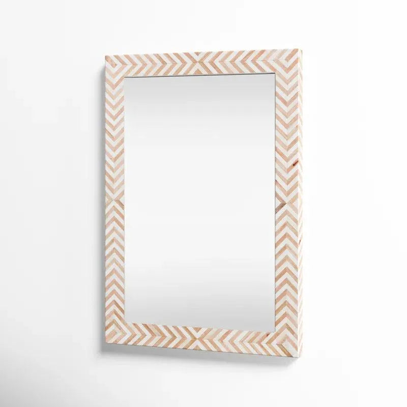 Cataldo Wood Flat Wall Mirror - Jodha Furniture