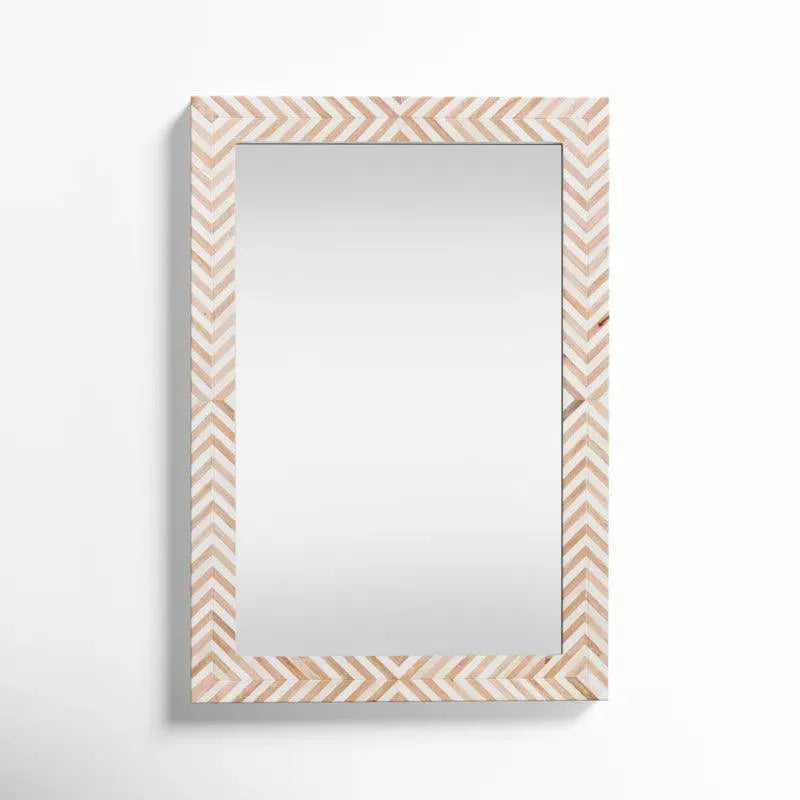 Cataldo Wood Flat Wall Mirror - Jodha Furniture