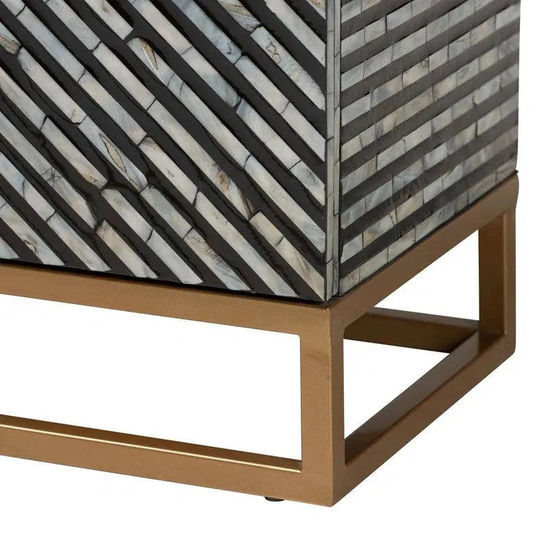 Cherif Classic Striped Cabinet - Jodha Furniture