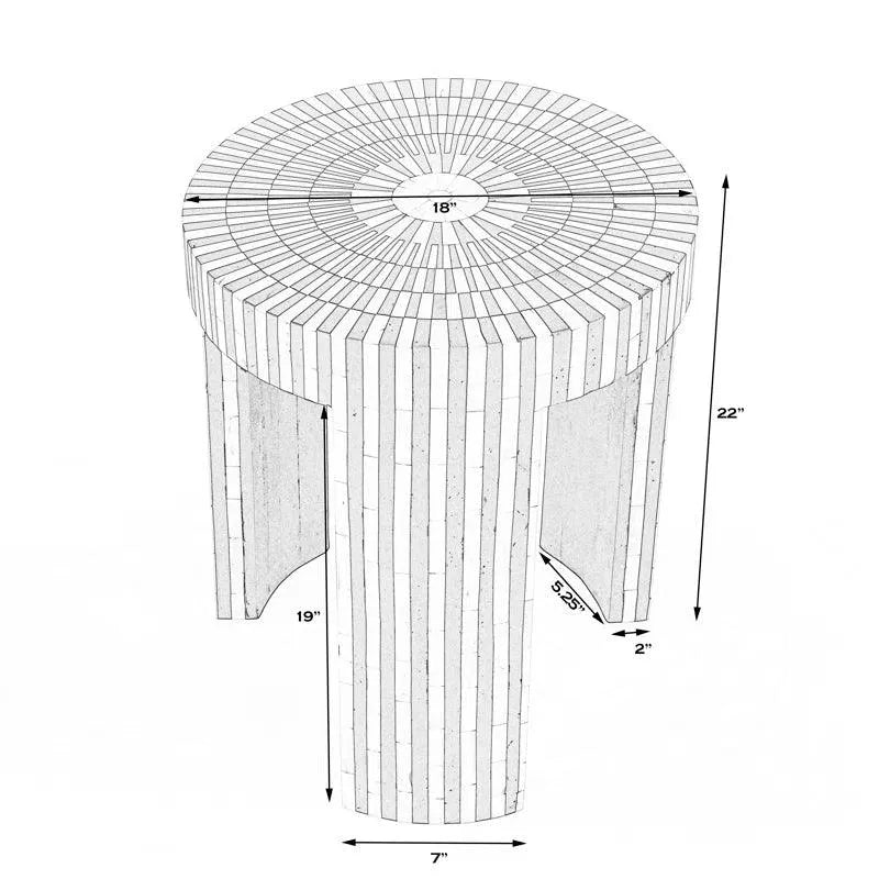Circa Bone Accent Table - Jodha Furniture