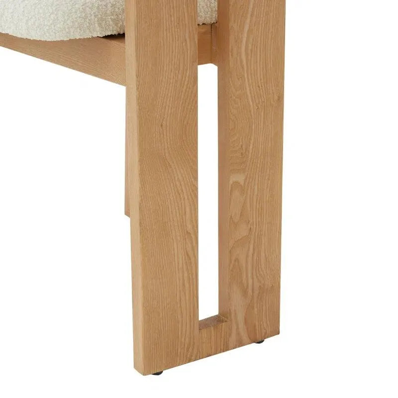 Dellar Boucle Upholstered Back Dining Chair - Jodha Furniture