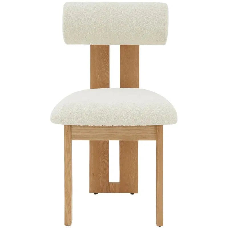 Dellar Boucle Upholstered Back Dining Chair - Jodha Furniture