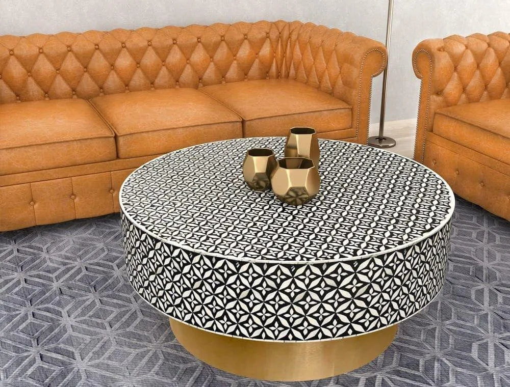 Ember Petal Bone Inlay Table - Jodha Furniture
