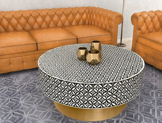 Ember Petal Bone Inlay Table - Jodha Furniture