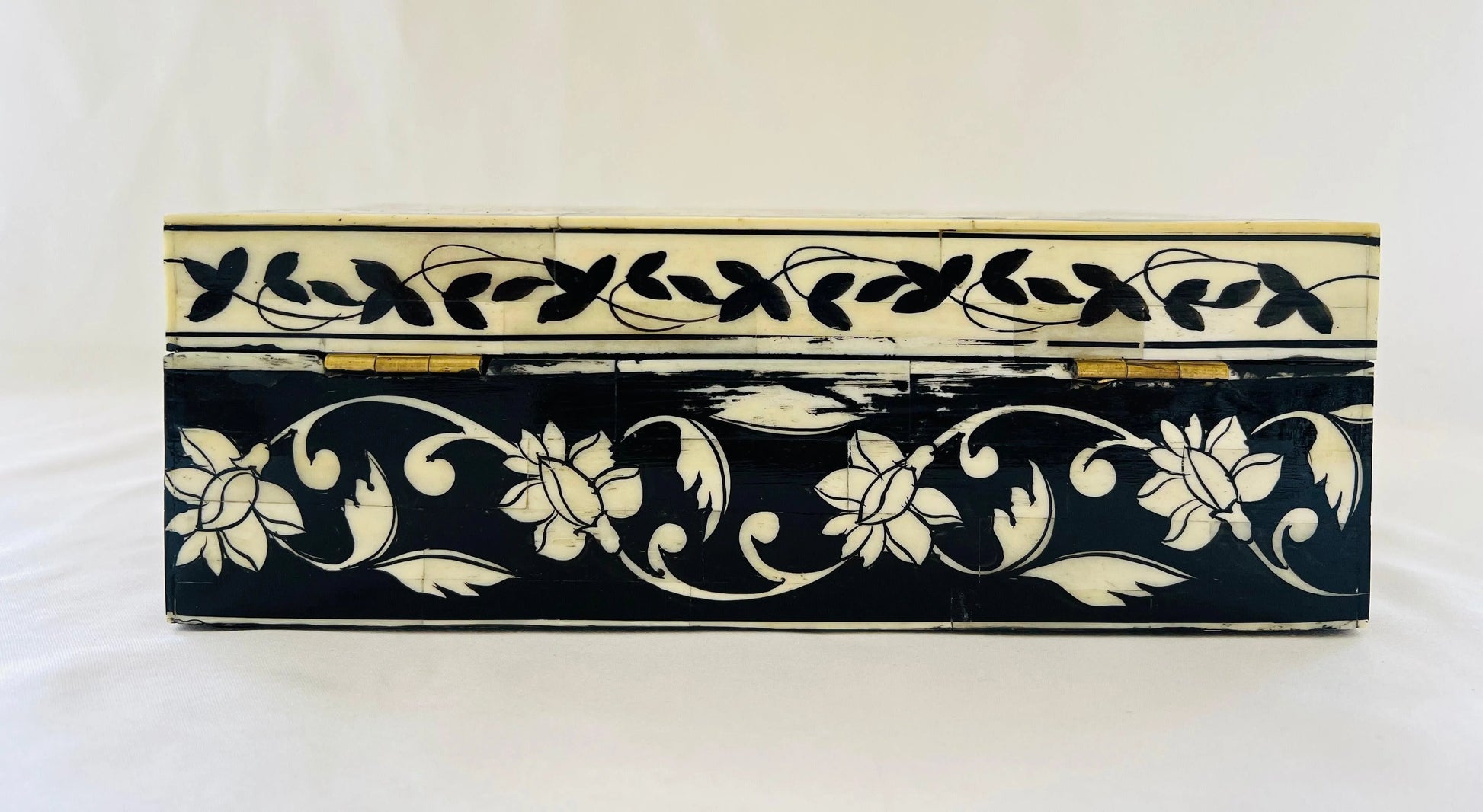 Floral Hand Painted Bone Inlay Jewellery Box - Jodha Furniture