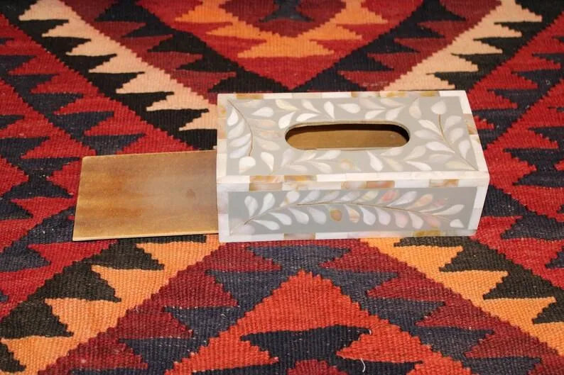 Grey EcoLeaf Tissue Box - Jodha Furniture