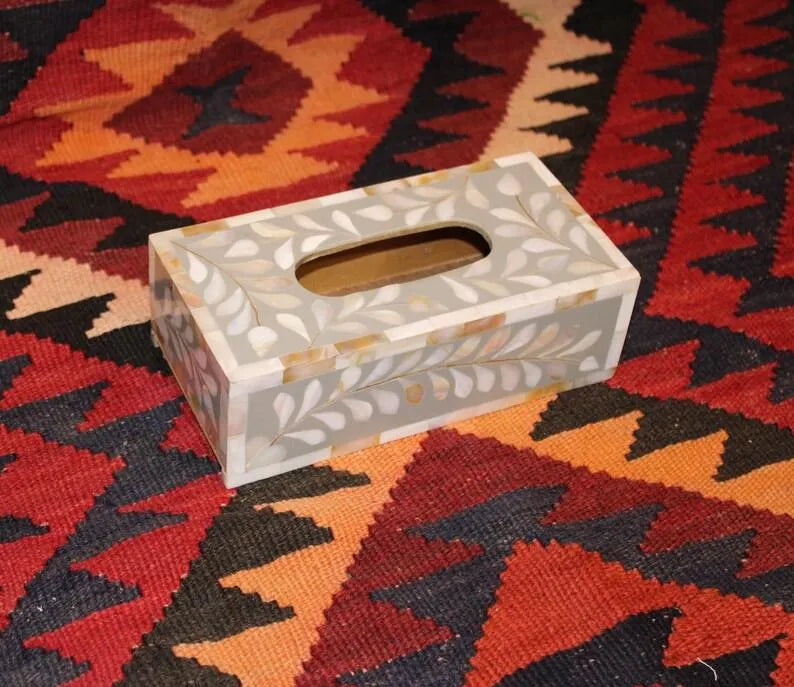 Grey EcoLeaf Tissue Box - Jodha Furniture