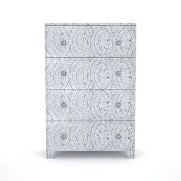 Iris Chest of Drawers - Mother of Pearl Inlay - Jodha Furniture