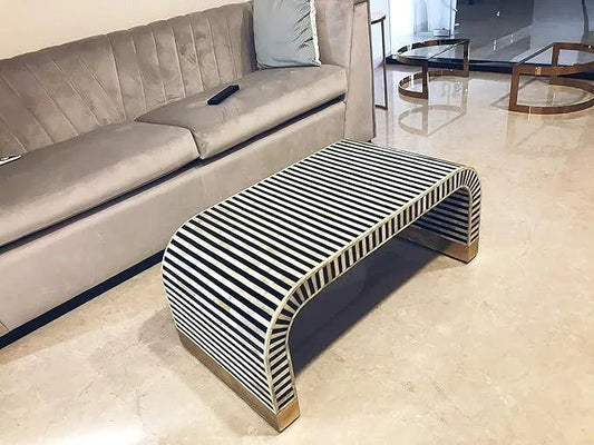 Isla Handcrafted Bone Inlay Table - Jodha Furniture