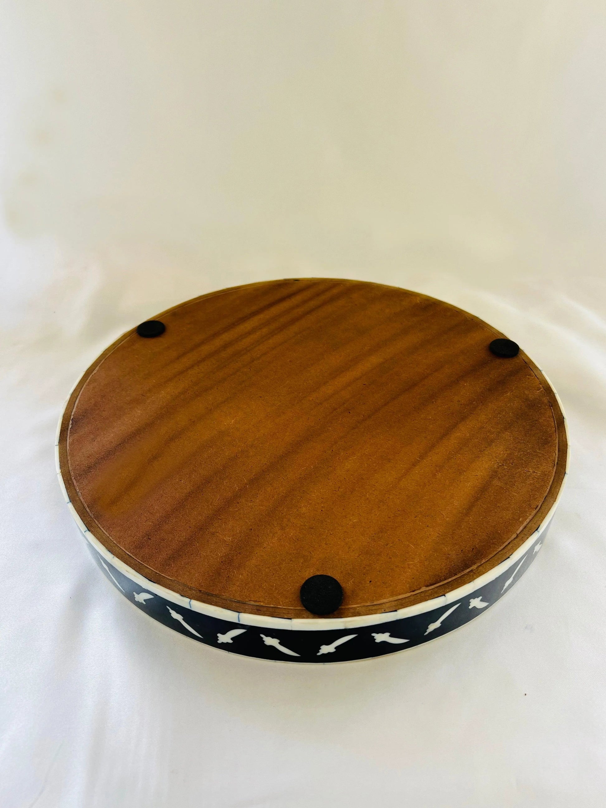 Ivory Orbit Bone Inlay Tray - Jodha Furniture