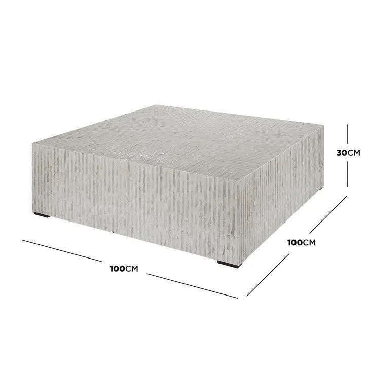 Ivy Pearl Inlay Coffee Table - Jodha Furniture
