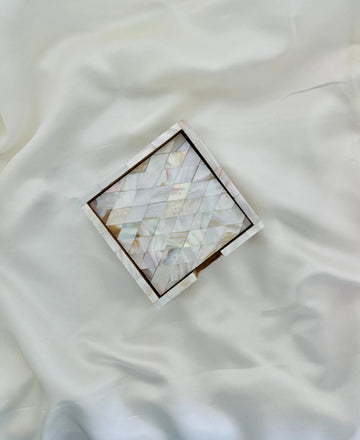 Luminous Beauty Mother of Pearl Coasters - Jodha Furniture