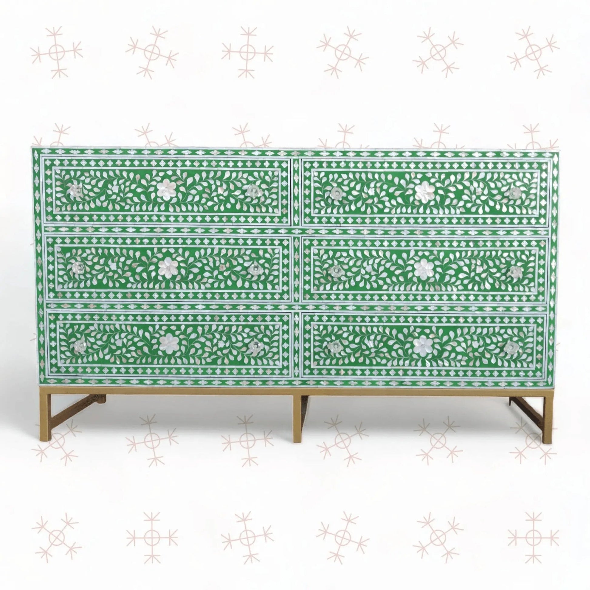 Luxurious Chinese Mother of Pearl Sideboard - Jodha Furniture