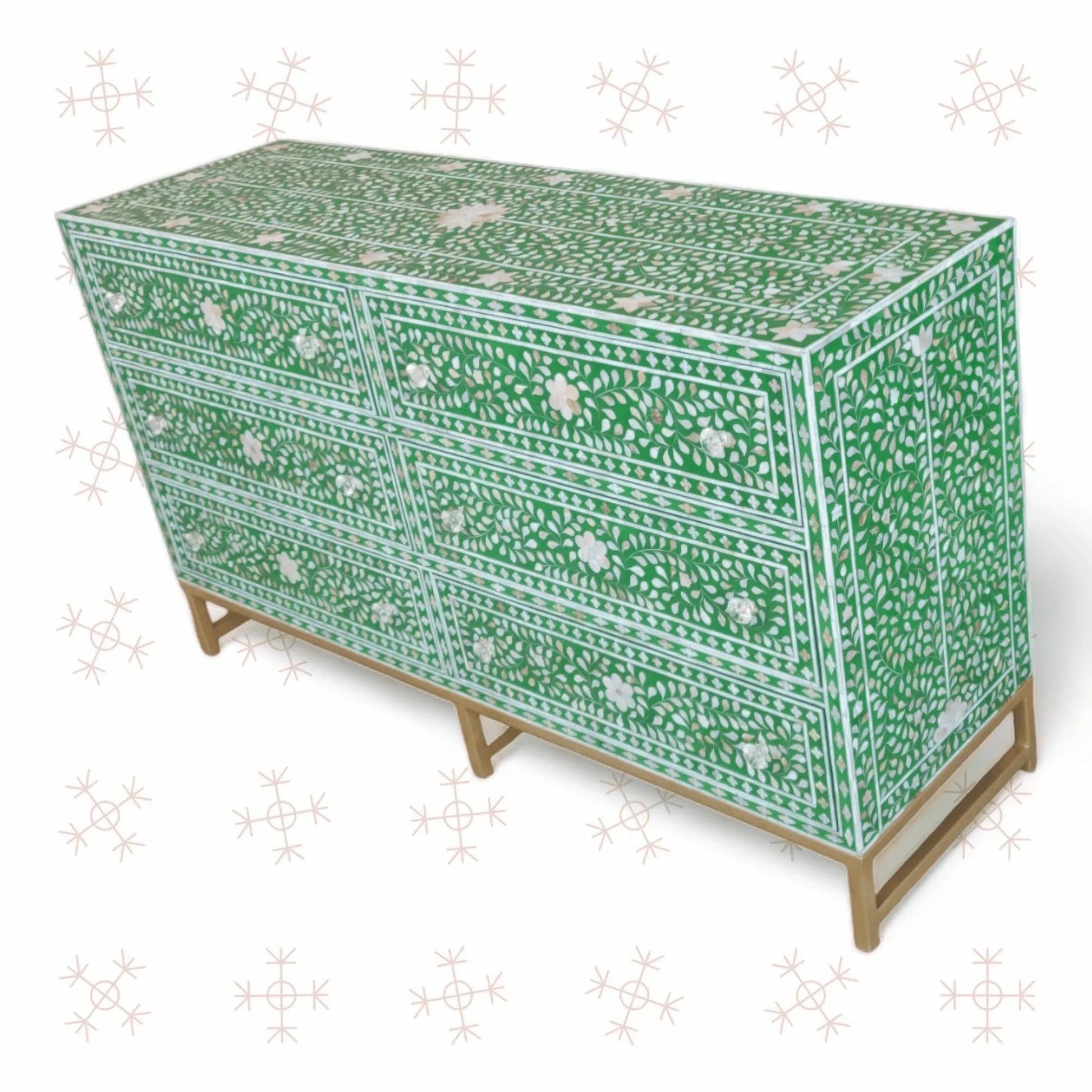 Luxurious Chinese Mother of Pearl Sideboard - Jodha Furniture