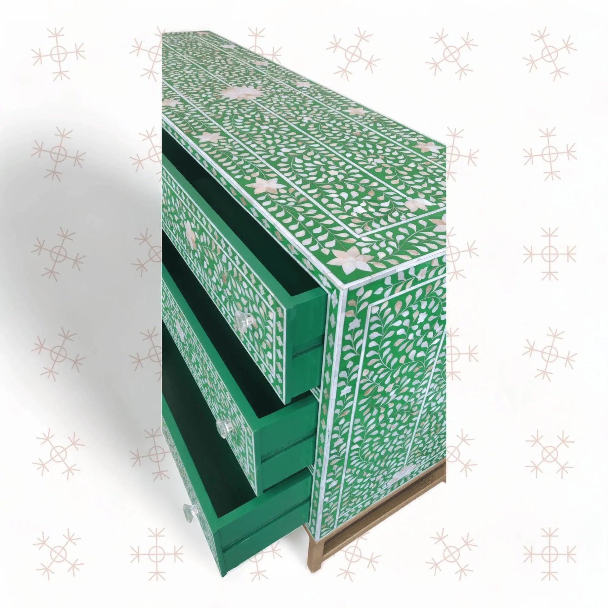 Luxurious Chinese Mother of Pearl Sideboard - Jodha Furniture