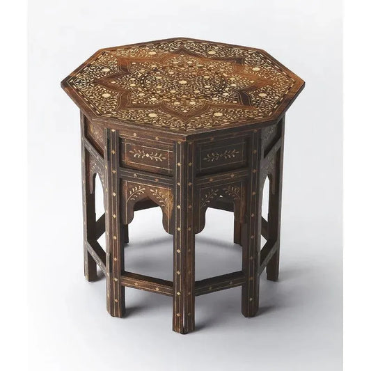 Maag Bone Inlay End Table - Jodha Furniture