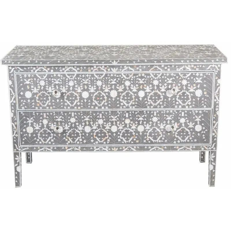 Meera Chest of Drawers - Grey Mother of Pearl - Jodha Furniture