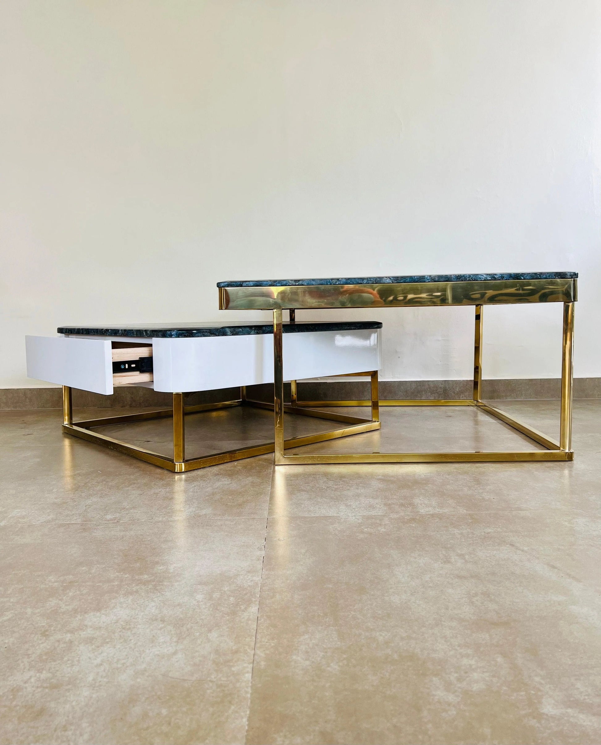 Metallic Essence Coffee Table Set - Jodha Furniture