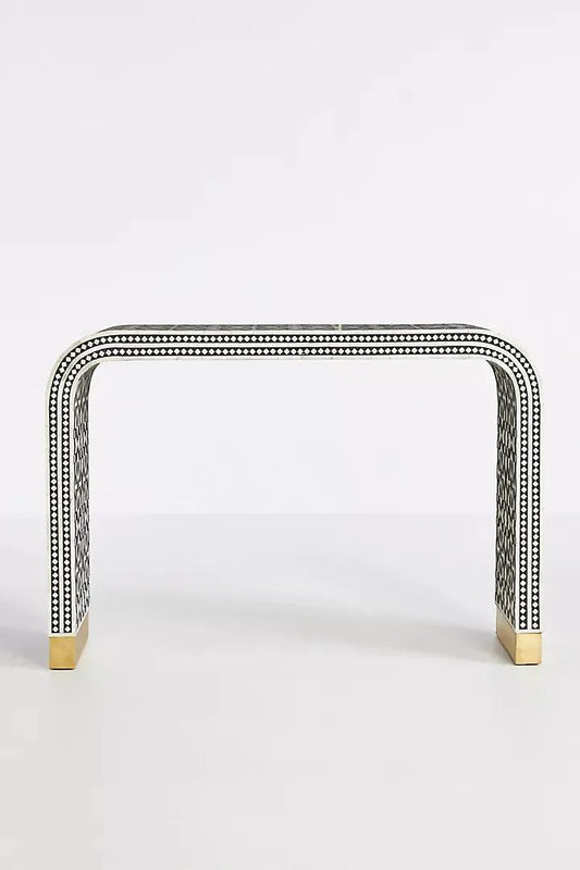 Moroccan Waterfall Inlay Console Table - Jodha Furniture