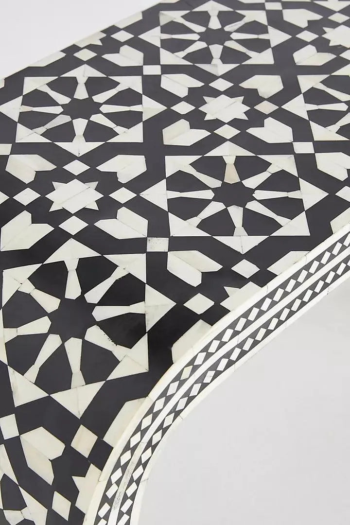 Moroccan Waterfall Inlay Console Table - Jodha Furniture