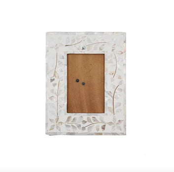 Mother of Pearl Inlay Floral Frame - Jodha Furniture